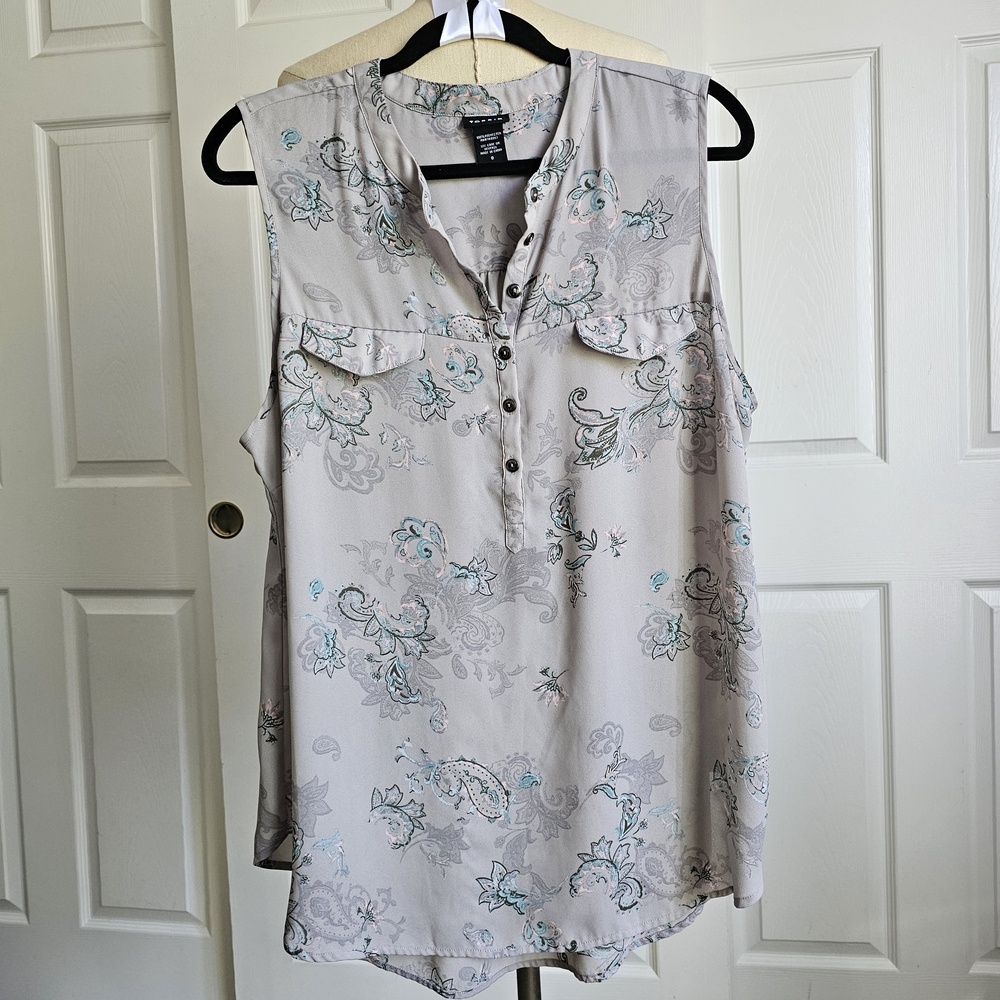 Torrid Paisley Sleeveless Blouse